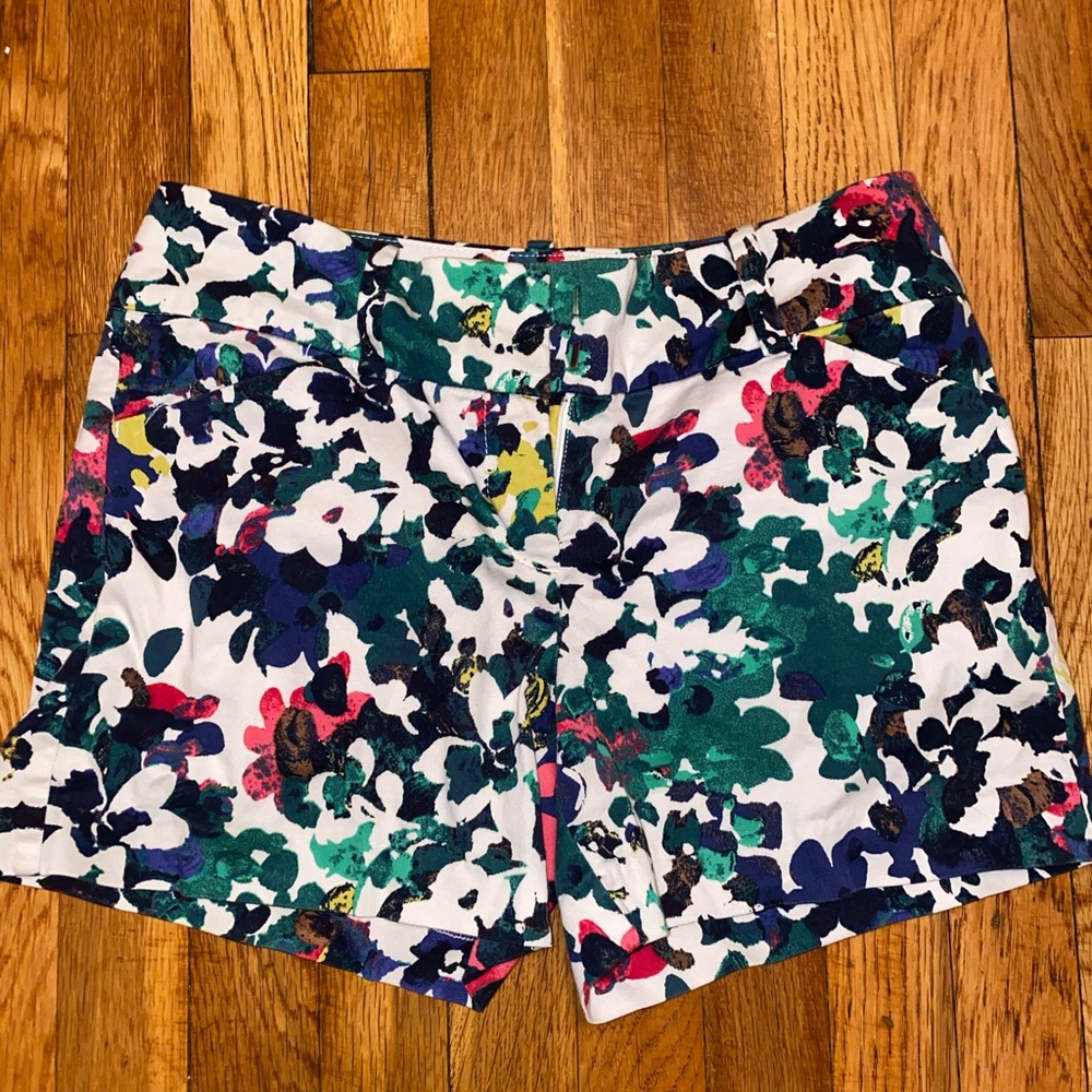 High waisted floral shorts